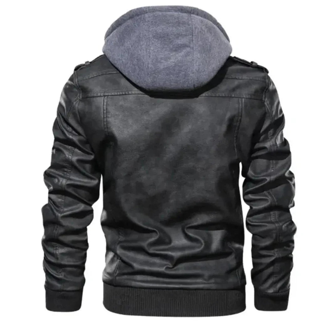 Jaqueta-de-Couro-Masculina-com-Capuz-cinza-facilite-seu-dia