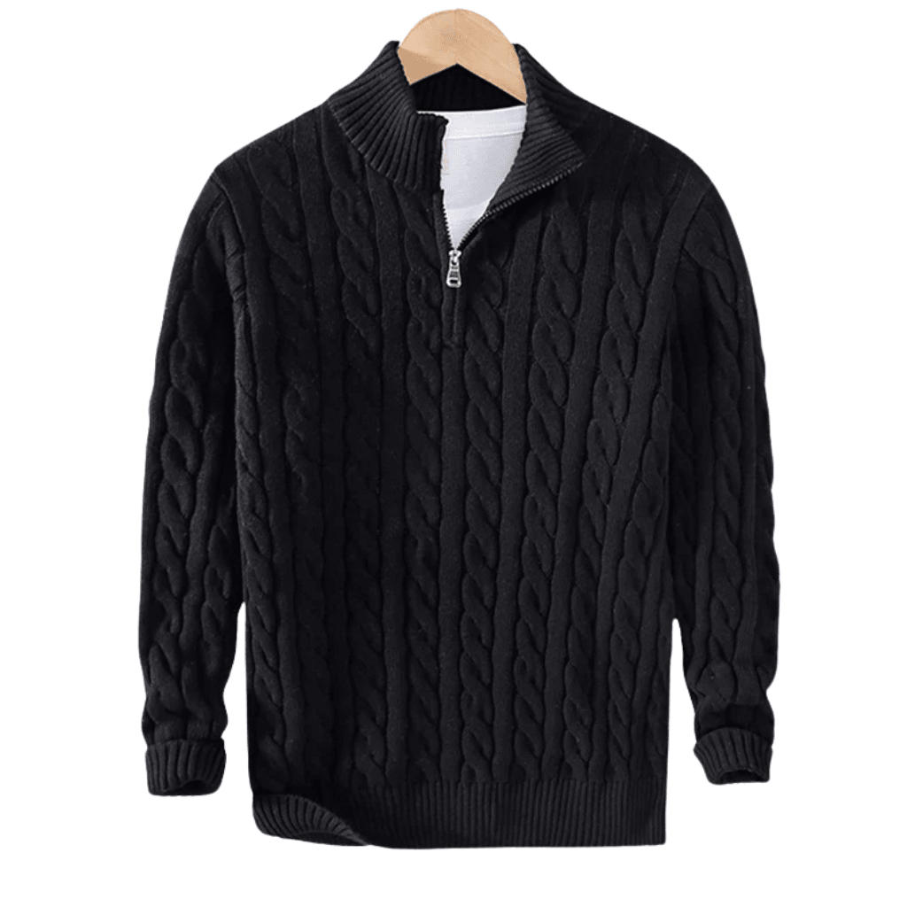 MAYFAIR HALF ZIP SWEATER - Sovira