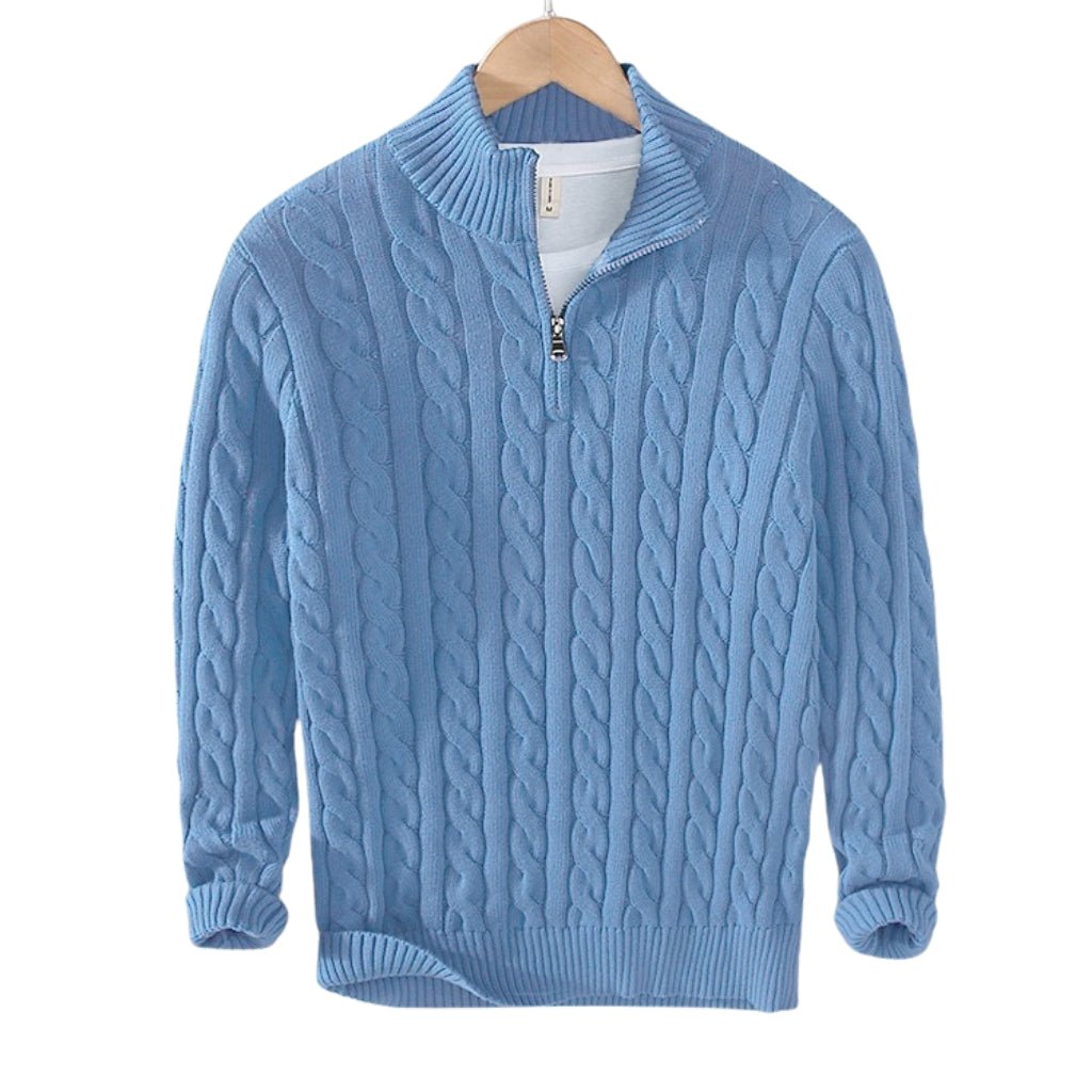 MAYFAIR HALF ZIP SWEATER - Sovira