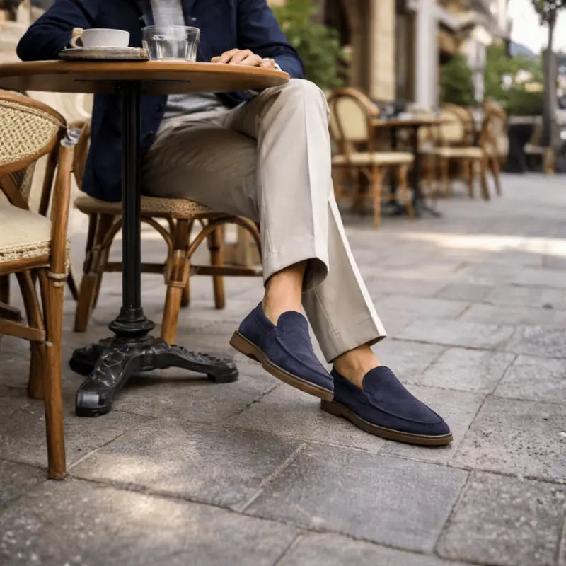 MEN’S REFINED SUEDE LOAFER - Navy Blue